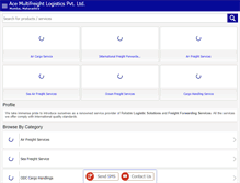 Tablet Screenshot of freight-forwarding.co.in